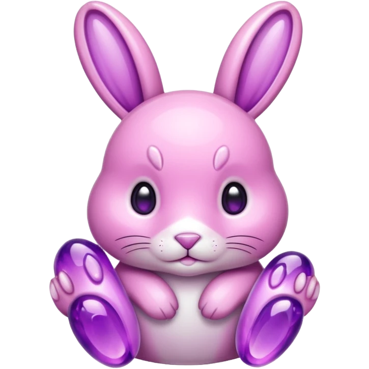  crystallized bunny pink emoji