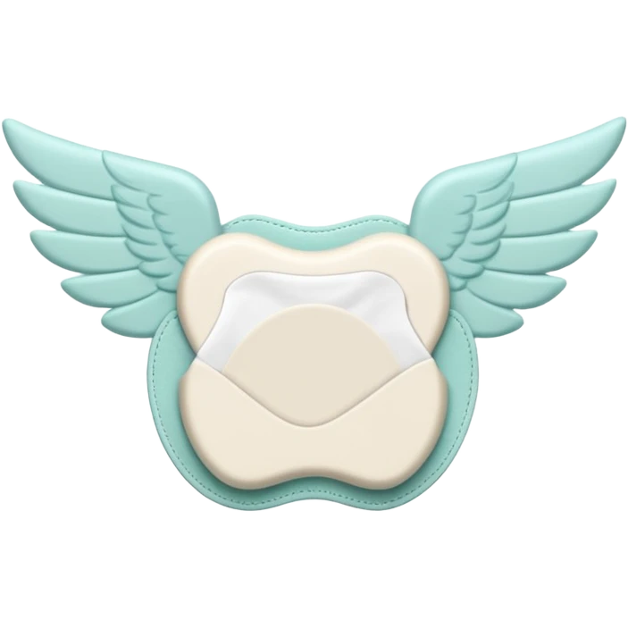 single sanitary pad shown from above, soft white contours, slightly curved wings, gently quilted texture, absorbent clean surface with subtle folds suggesting flexibility, no wrapper, underwear, or branding, apple emoji style, soft lighting, subtle shadows, emoji scale emoji