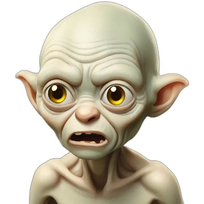 Gollum whistling emoji