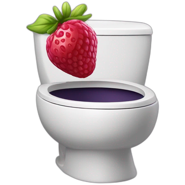 toilet we are in heaven fraise framboise myrtille emoji