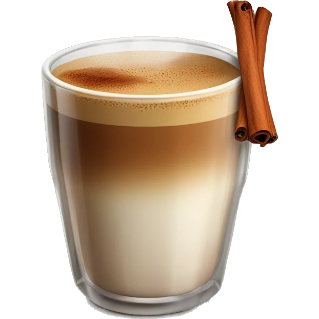 Coffee with cinnamon and in a glass emoji