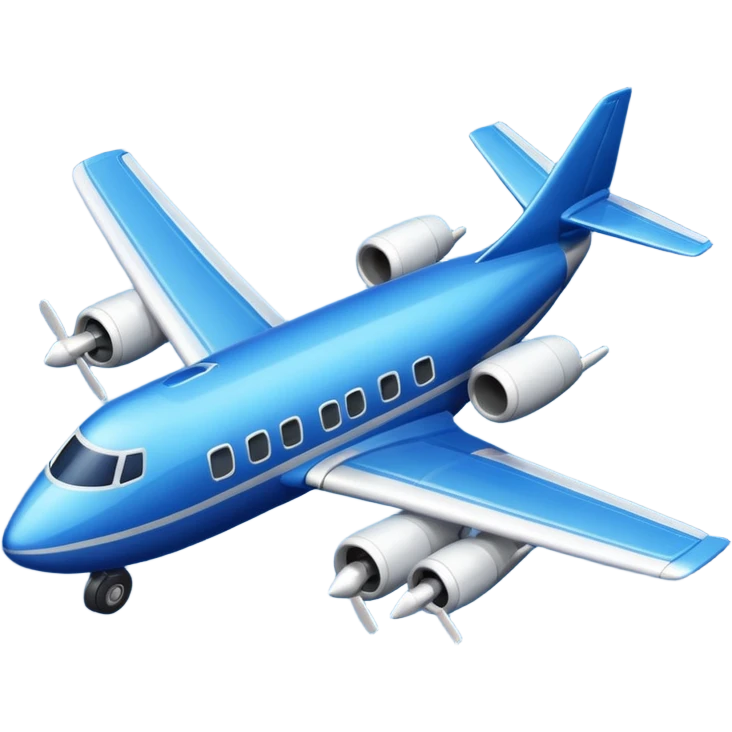 A fully coloured dark blue plane more like an emoji emoji