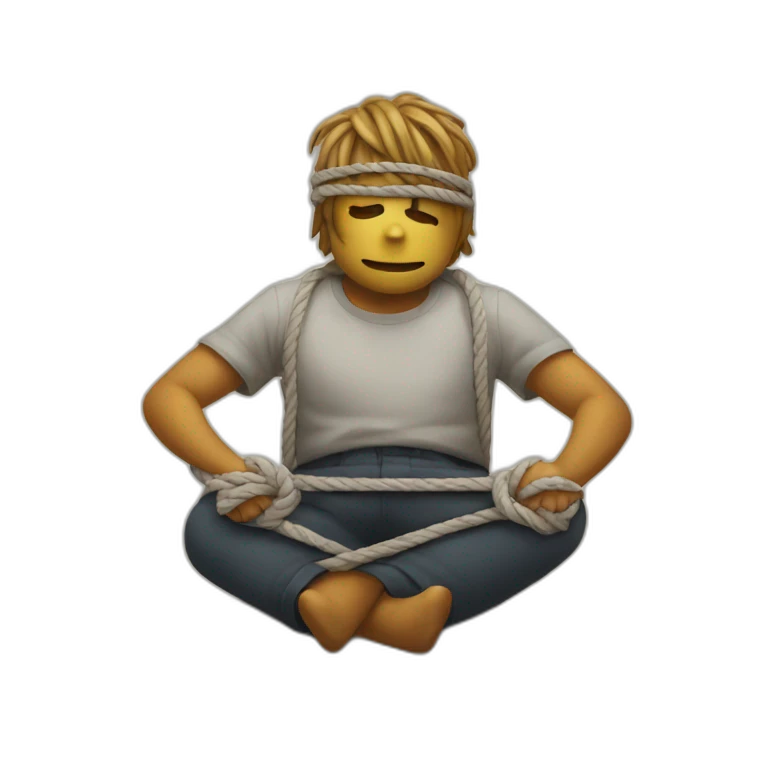 Tied up emoji