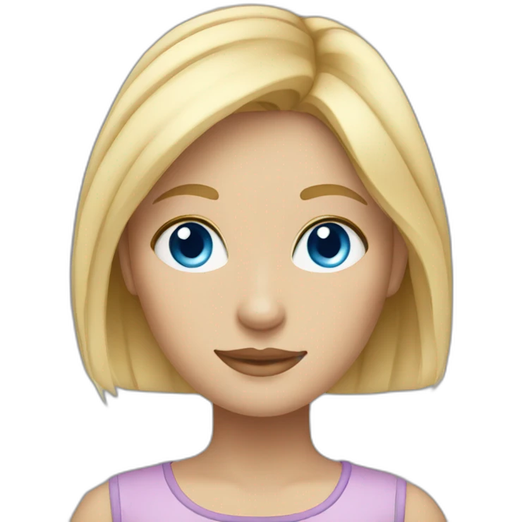 Girl with blue eyes and blonde hair emoji
