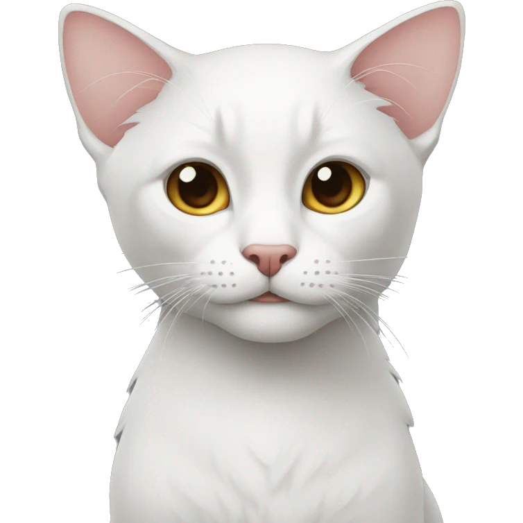 белая кошка emoji