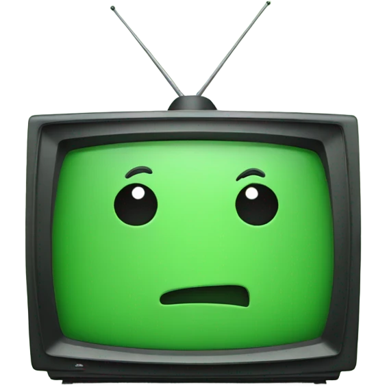 Green tv happy emoji