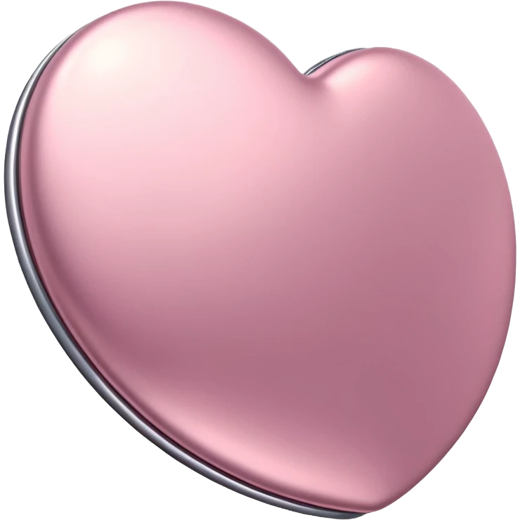 light pink metallic 3d abstract shape emoji