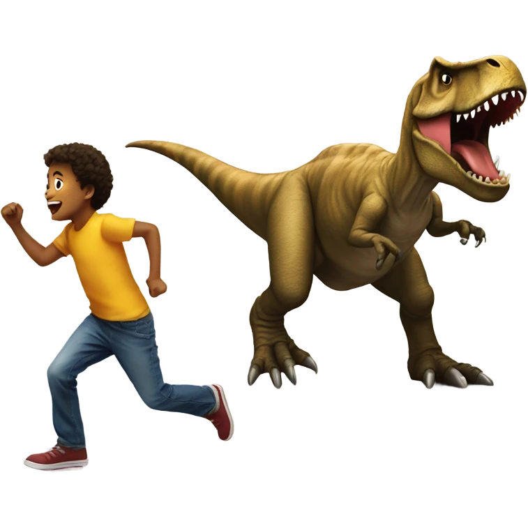 Trex chasing kid emoji