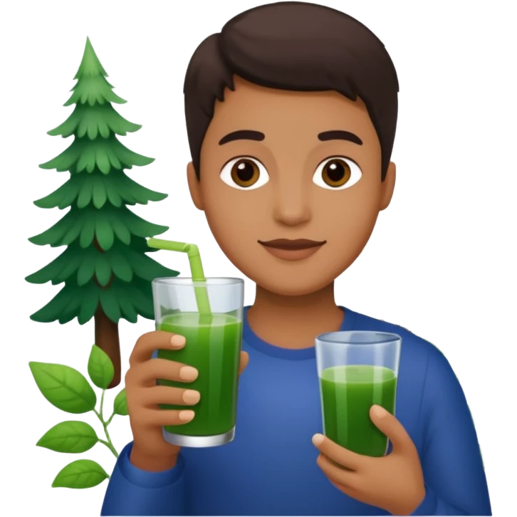 juice,forest fruits, person, green juice emoji