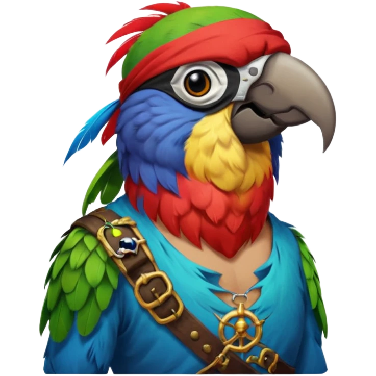 pirate and parrot emoji