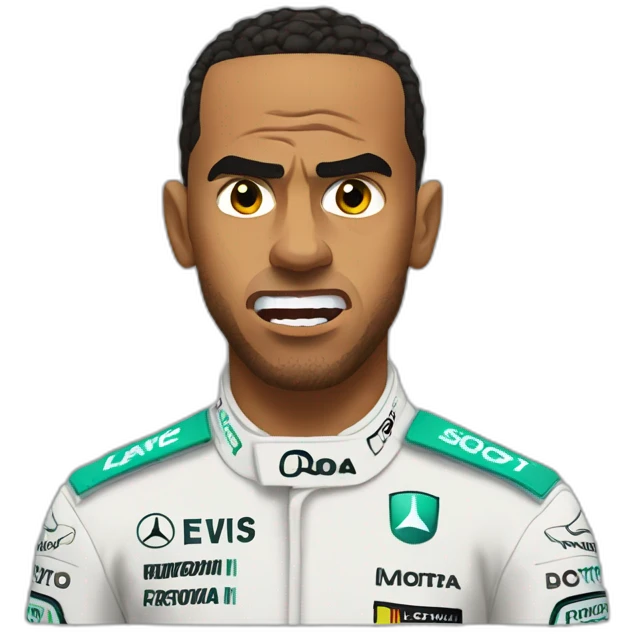 Angry Lewis hamilton emoji