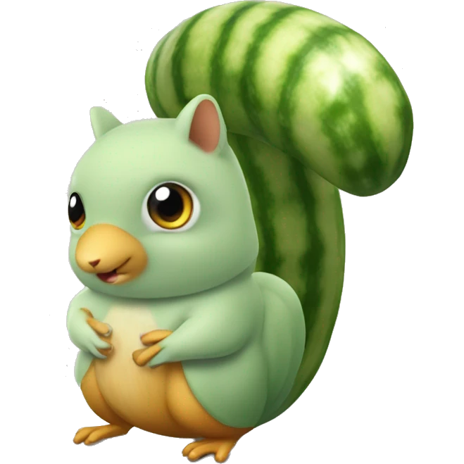Cucumber pigeon squirrel cucumber emoji