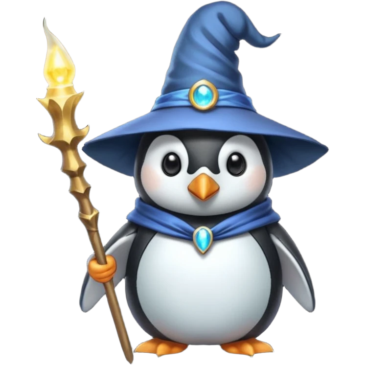Penguin Wizard emoji