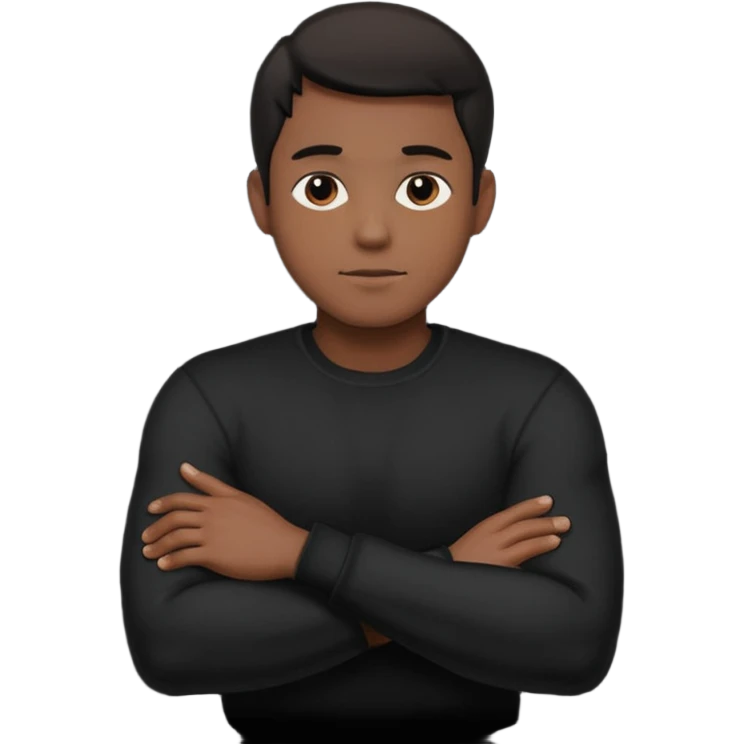  silhouette  crossing his arm  emoji
