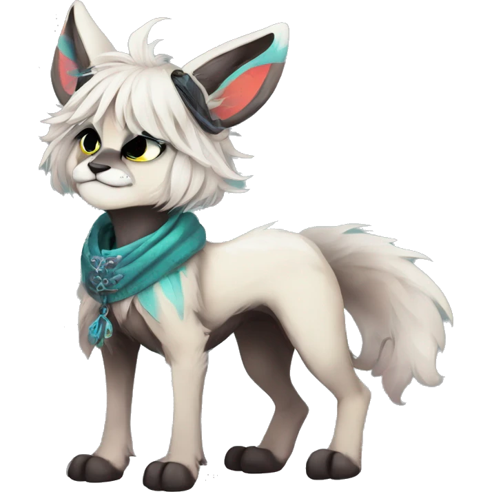 Cool cute Kawaii edgy fantasy animal  fursona Fionbri by griffsnuff & LiLaiRa & Falvie full body emoji