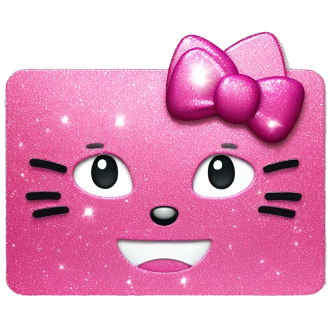 Pink Glittery hello kitty credit card emoji