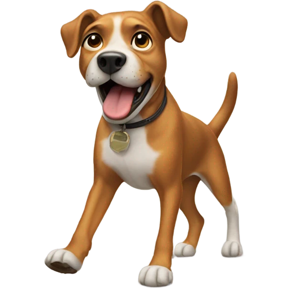 Dog walk on two legs  emoji
