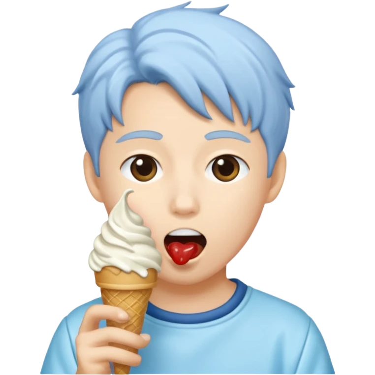 Годжо Сатору ест мороженое  emoji