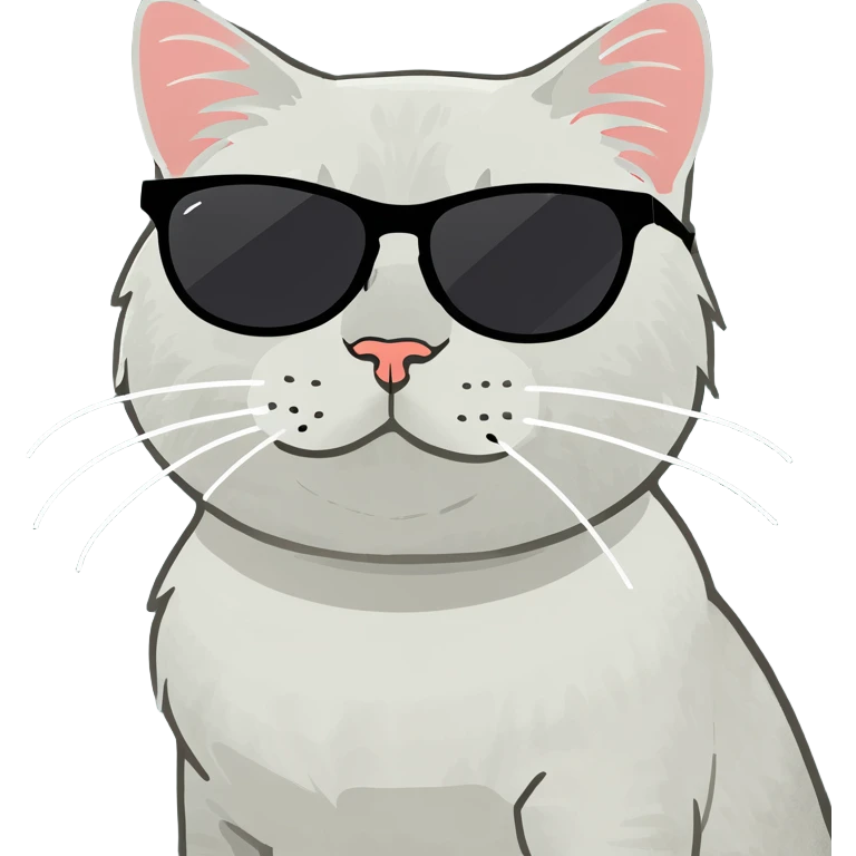 Cat with sunglasses emoji