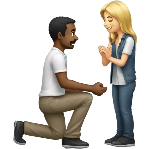 Make me an emoji of a man proposing with a ring  emoji