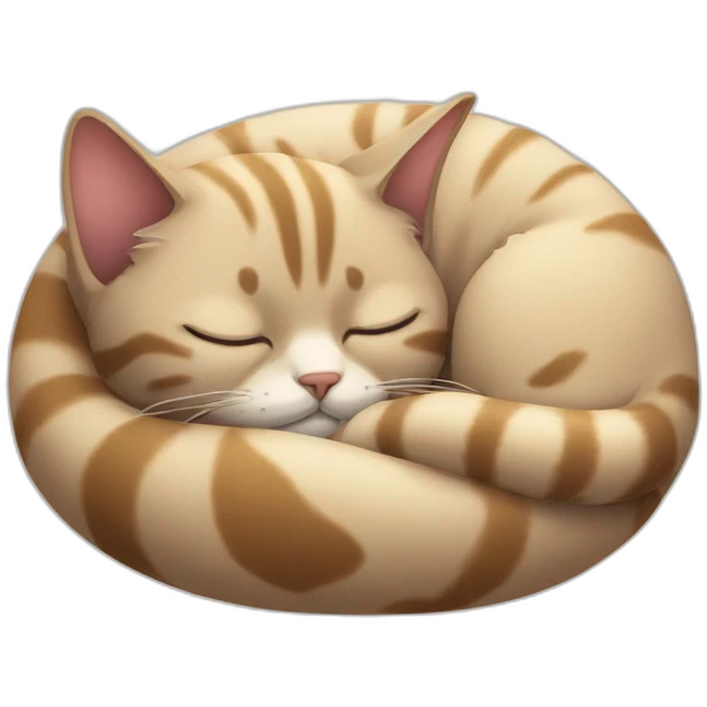 cat sleeping curled emoji