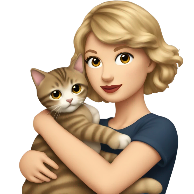 Taylor swift with a cat  emoji