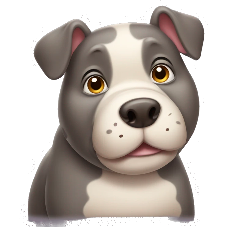 chubby dog hippo with a belly emoji