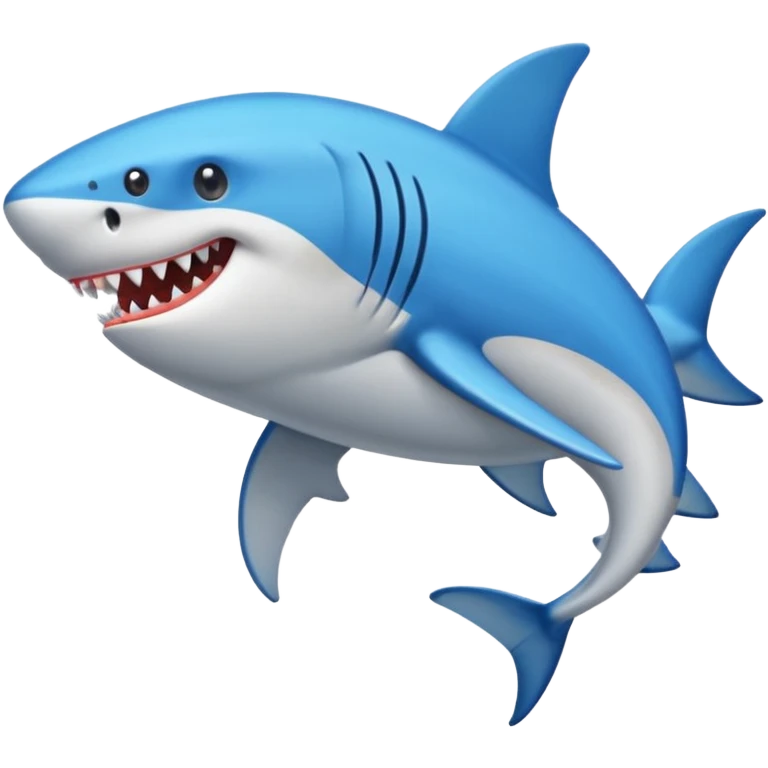 tiburón en 4 patas con tenis azules emoji