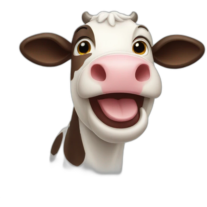 happy moo face emoji