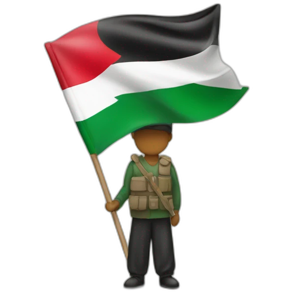 someone with a Palestinian flag emoji