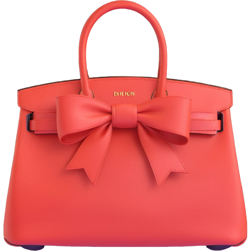 light pink birkin bag with bow emoji