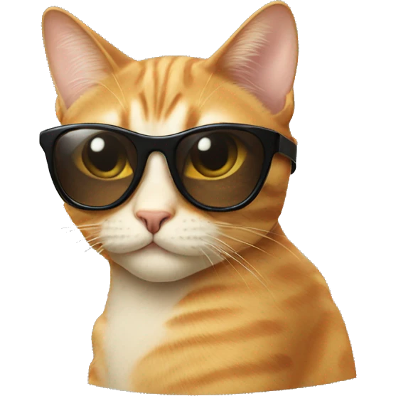 Cat with sunglasses emoji