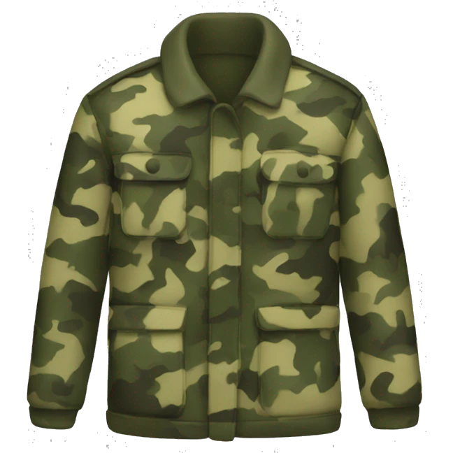 Camouflage coat emoji