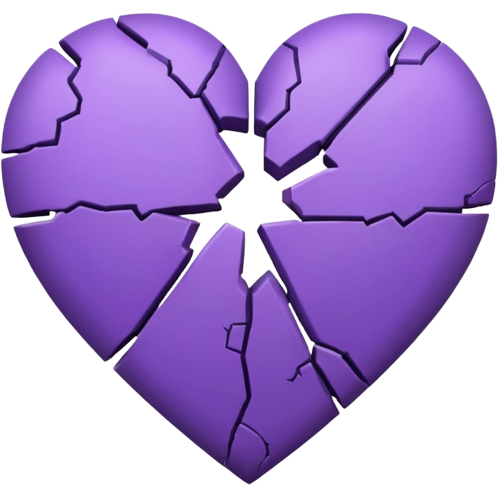 purple broken heart emoji