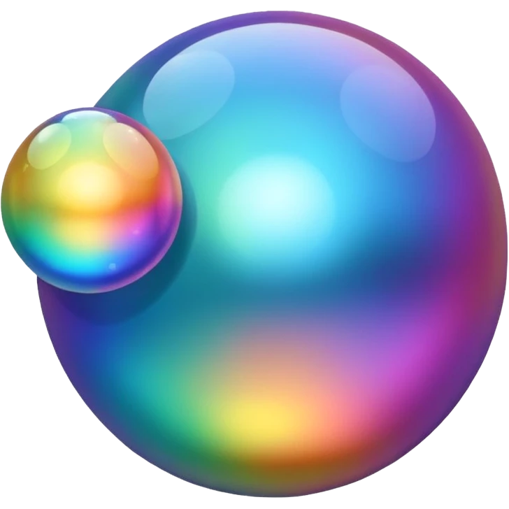 glitter shining floating spheres emoji