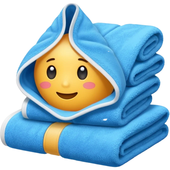 a blue towel emoji