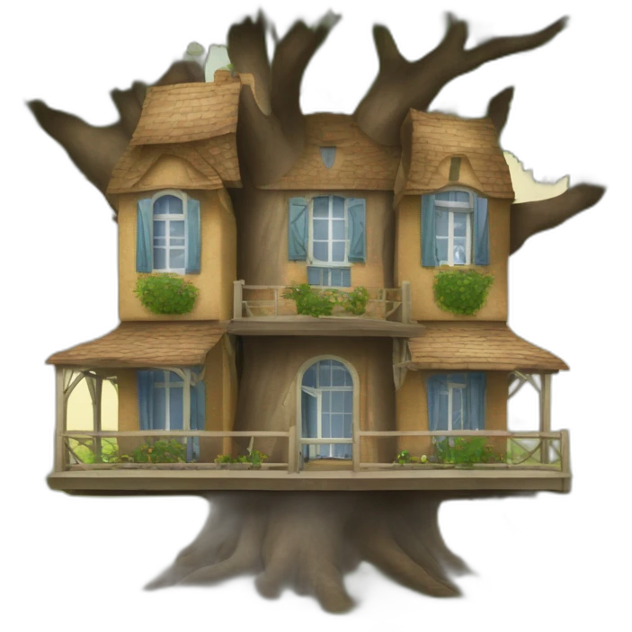 Une maison dans un arbre avec Jean du Jardin emoji