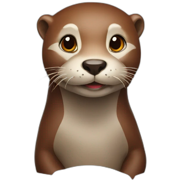 Otter with red head hair emoji