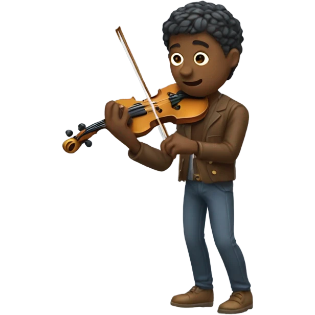 Man playing tiny violin  emoji