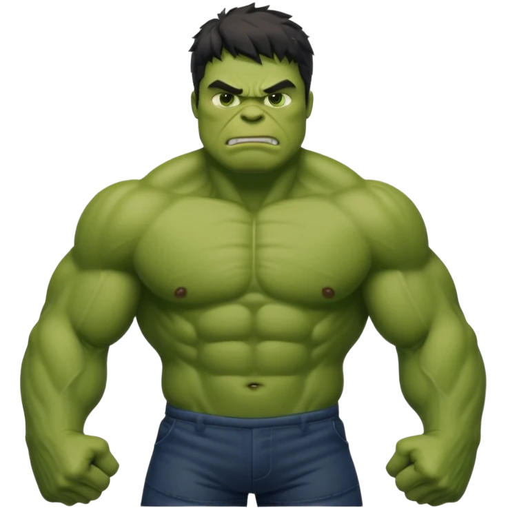 Hulk posing the strongest pose  emoji