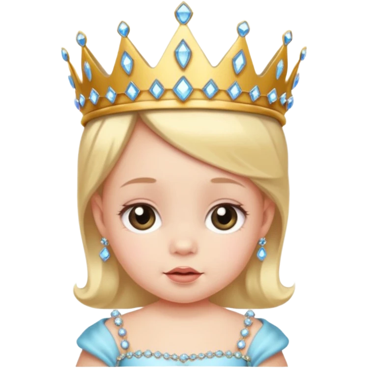 Baby with bejeweled tiara emoji