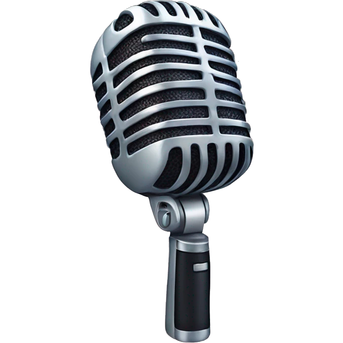 microphone with sweet candy skin emoji