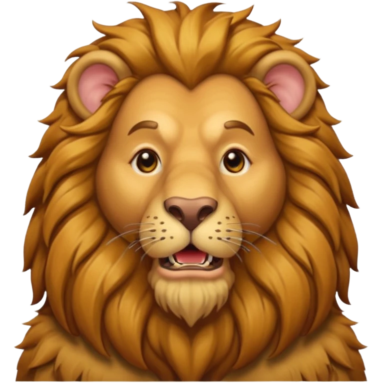 Cowardly Lion from The Land of Oz with golden brown fur emoji