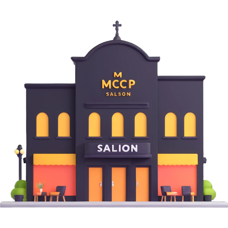 partly pink stylish beauty salon building emoji