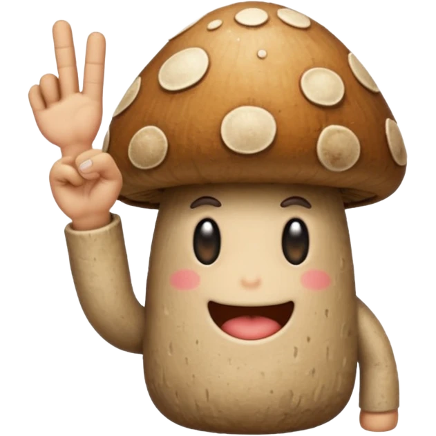 mushroom middle finger emoji