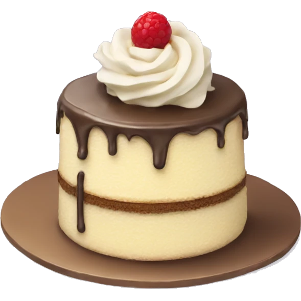 vanilla cake with vanilla topping emoji