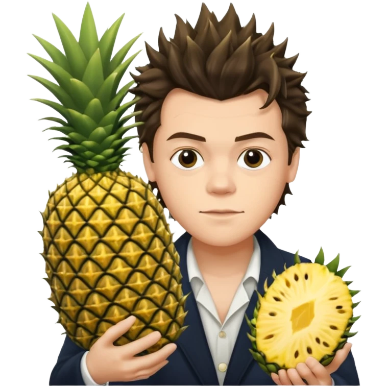 Harry styles with a pineapple  emoji
