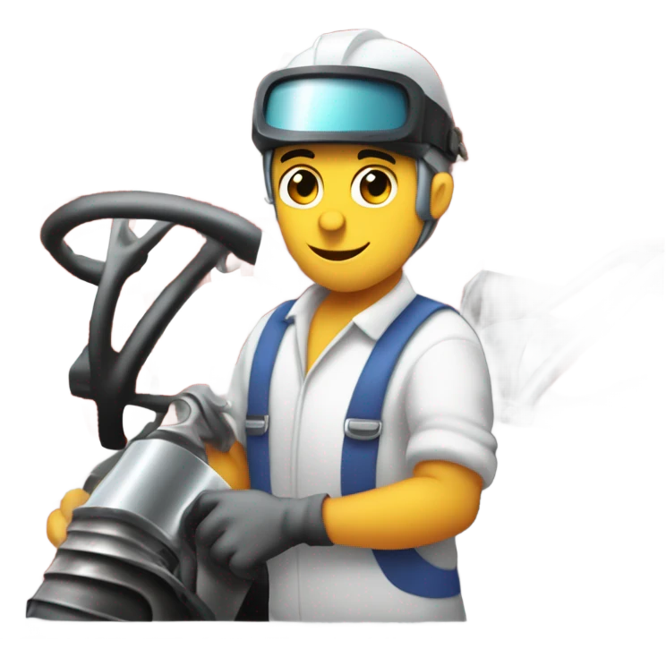 Welder welding roll cage racecar checkered flag emoji