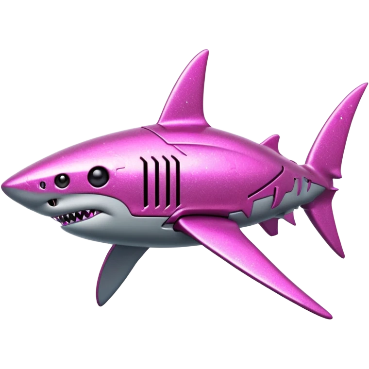 glitter mech shark pink cyberpunk emoji