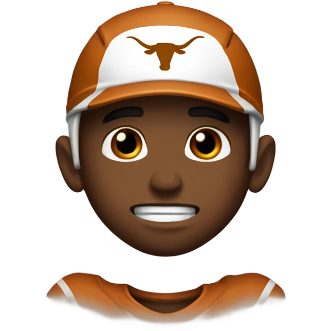 Texas Longhorns player with tears in his eyes emoji